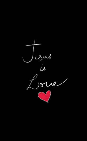 Heart Icon I Love Jesus IPhone — Moto Pad 70 Pro Picha ya Ukuta
