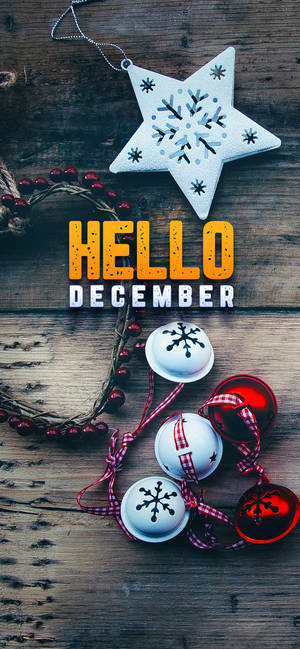 Hello December Holiday Ornaments wallpaper. — iPhone 18 Pro Picha ya Ukuta
