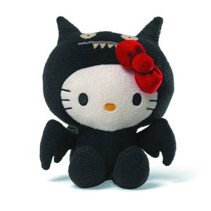 Hello Kitty Halloween vampire mweusi wallpaper — Hello Kitty Halloween Picha ya Ukuta
