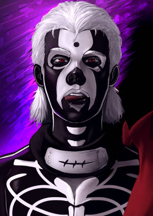 Hidan Akatsuki Skeletal Portrait Wallpaper — IQOO Pad5c Picha ya Ukuta