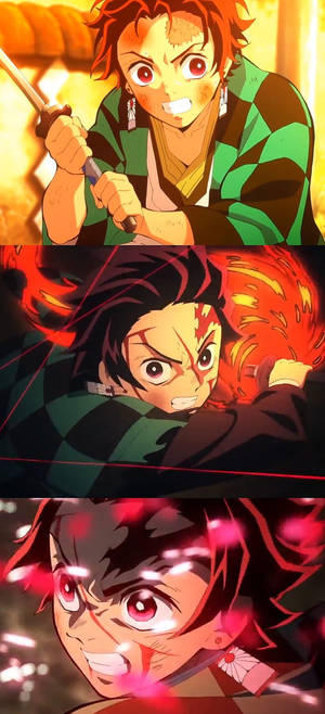 Hinokami Kagura collage wallpaper — iPhone 17 Picha ya Ukuta