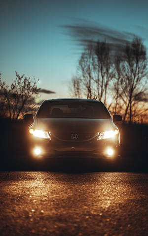 Honda Civic Si Headlights wallpaper — Galaxy Tab S10+ Picha ya Ukuta