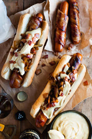 Picha za Hot Dog — Hot Dog Picha ya Ukuta
