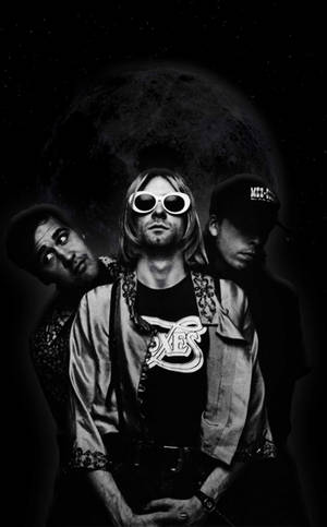 Iconic Nirvana Band in a Humorous Moment — RedMagic Tablet Picha ya Ukuta