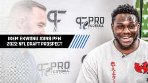 Ikem Ekwonu, Mchezaji Anayechipukia wa NFL Draft — Mpira wa miguu Picha ya Ukuta
