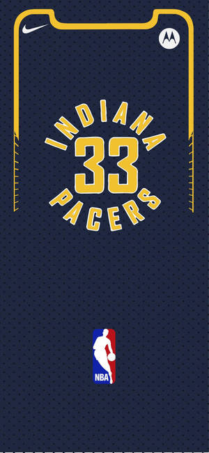 Indiana Pacers jersey illustration wallpaper — iPhone 12 mini Picha ya Ukuta