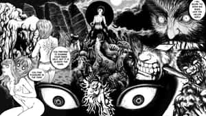 Mandhari ya Manga Panel — Panel ya manga Picha ya Ukuta