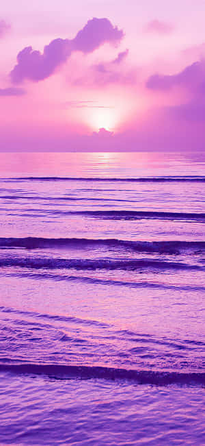 Iphone Lavender Aesthetic Ocean Sky — Galaxy A Picha ya Ukuta