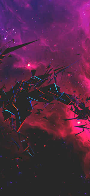 iPhone X Abstract Shattered Glass Sky — Xiaomi 17 Ultra Picha ya Ukuta