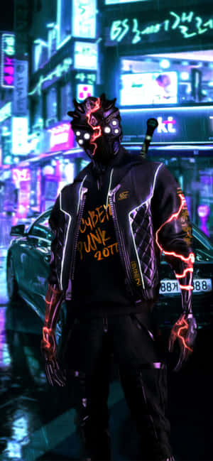 Mandhari ya Iphone X Cyberpunk 2077 — Vivo T4 Picha ya Ukuta