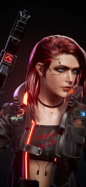 Mandhari ya Iphone X Cyberpunk 2077 — Honor X9e Pro Picha ya Ukuta