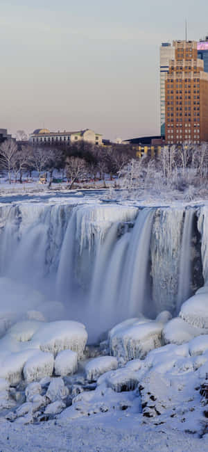 Iphone X Niagara Falls Background — Realme Narzo 100x Picha ya Ukuta