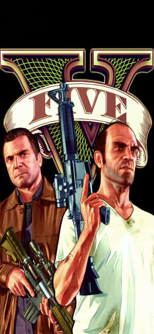 Iphone X Grand Theft Auto V Mandhari — Galaxy F56 Picha ya Ukuta