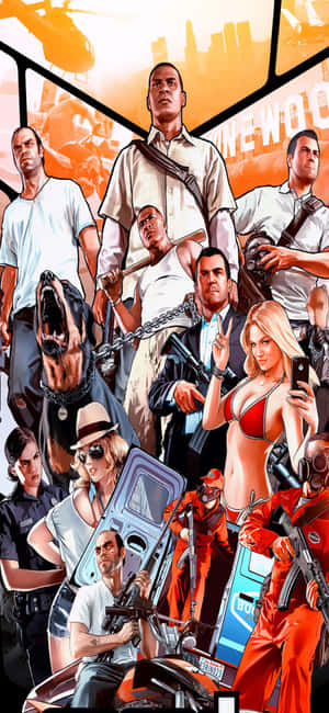 Iphone X Grand Theft Auto V Background — Nubia Focus 2 Picha ya Ukuta