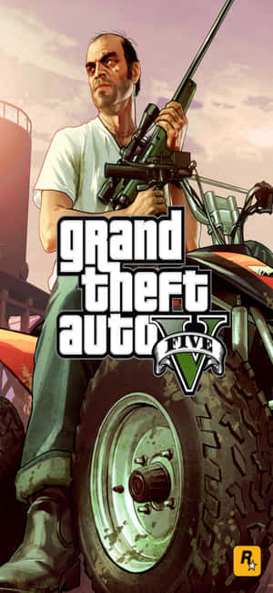 Iphone X Grand Theft Auto V Latar — Oppo F33 Pro Picha ya Ukuta