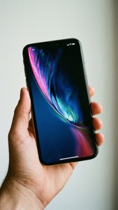 Tapeta la mazingira la iPhone X lililokunjwa kwa kiganja.