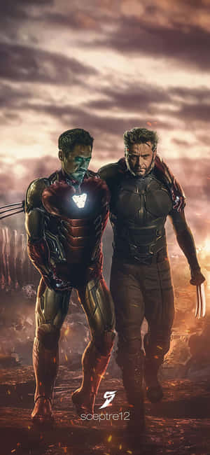 Iphone X Mandhari ya Iron Man — Honor X Picha ya Ukuta
