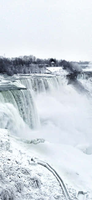 Iphone X Niagara Falls Background — Realme Narzo 80 Lite Picha ya Ukuta