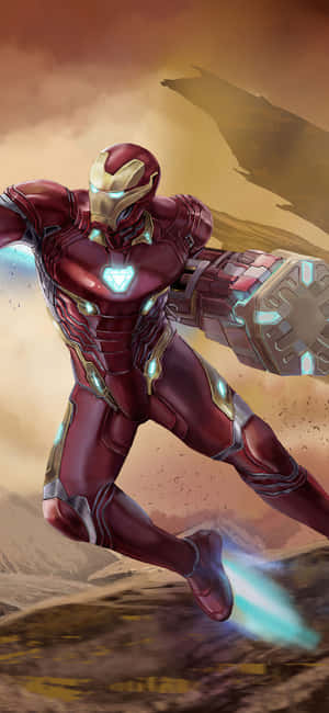 Iphone X Nyuma ya Iron Man — Vivo T5 Pro Picha ya Ukuta