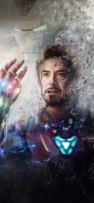 Iphone X Nyuma ya Iron Man — Honor X Picha ya Ukuta