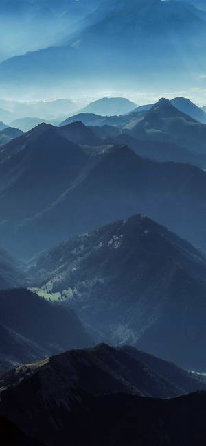 iPhone X Original Mountain Range — iPhone 12 Picha ya Ukuta