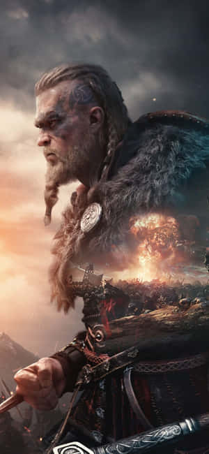 Iphone Xs Assassin's Creed Valhalla Background — Vivo S50 Picha ya Ukuta