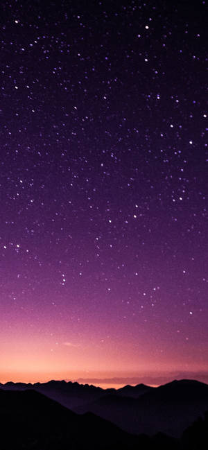 iPhone XS Max OLED Purple Starry Sky — Samsung S23 Picha ya Ukuta