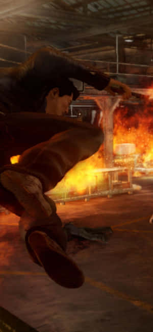 Iphone Xs Sleeping Dogs Mandhari — Kucheza kwa ajili ya kuwa na dogo Picha ya Ukuta