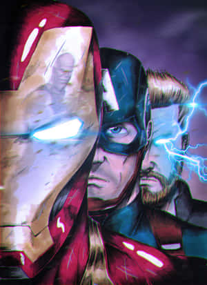 Iron Man na Thor wakati wa vita vya kushtukia! — Realme Pad 3 Picha ya Ukuta