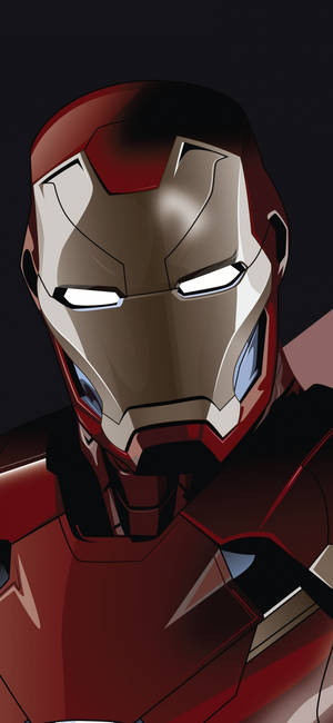 Iron Man Superhero Animated Minimalist — Galaxy A37 Picha ya Ukuta