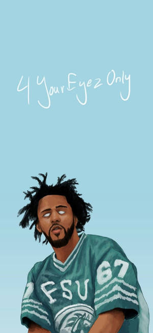 J Cole digital art wallpaper — iPhone 13 Mini Picha ya Ukuta