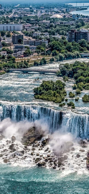720p Niagara Falls Background — Vivo T4 Picha ya Ukuta