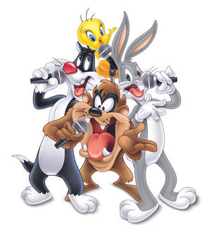 Tasmanian Devil Taz with Looney Tunes friends wallpaper. — Vivo X Fold Picha ya Ukuta