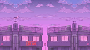 Picha za Anime City — Mji wa anime Picha ya Ukuta