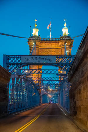 John A. Roebling Bridge Kentucky — Xiaomi Pad 7 Ultra Picha ya Ukuta
