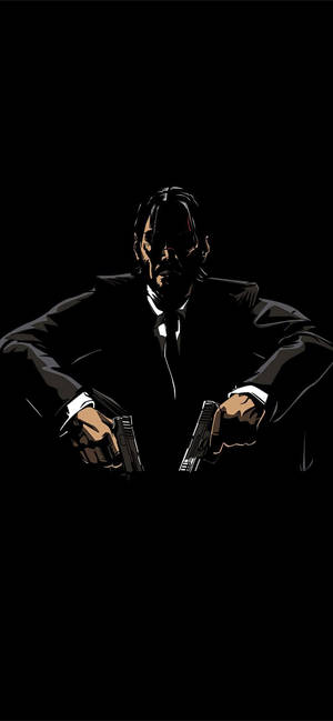 John Wick vector art iPhone 12 wallpaper — iPhone 12 Picha ya Ukuta
