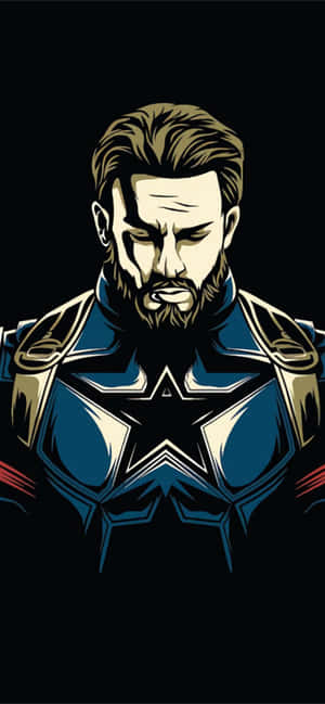 Captain America Cool — iPhone 16 Picha ya Ukuta