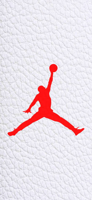 Jordan logo white leather canvas wallpaper — iPhone 18 Pro Picha ya Ukuta