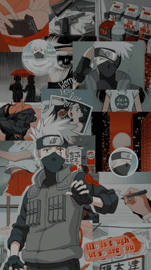 Kakashi kutoka Naruto Collage Aesthetic