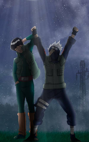 Kakashi Mzuri na Rock Lee — Xiaomi Pad Mini Picha ya Ukuta