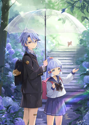 Kamisato Ayato katika Vazi la Skuli wallpaper — IQOO Pad5 Picha ya Ukuta