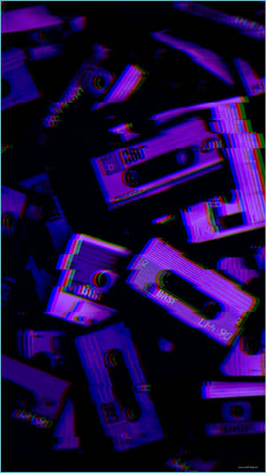 Kanda za Rangi ya Zambarau za Neon Aesthetic Mbadala — Alt aesthetic Picha ya Ukuta