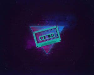 Kaseti ya Retro ya Neoni ya Aesthetic