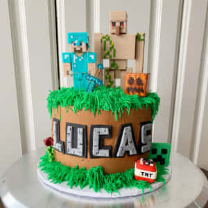Minecraft Cakes Pictures — iPad 10th Generation Picha ya Ukuta