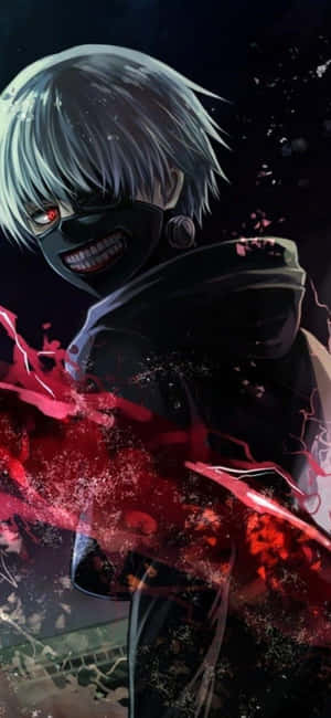Ken Kaneki wa Tokyo Ghoul Anime — Oppo Reno16 FS Picha ya Ukuta