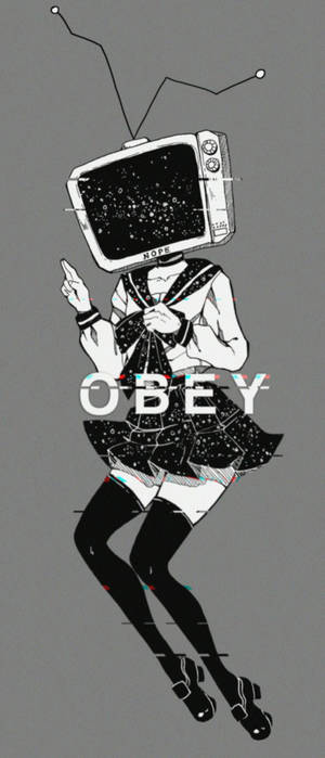 Mchoro wa kichwa cha TV Echo glitch — Sony Xperia Picha ya Ukuta