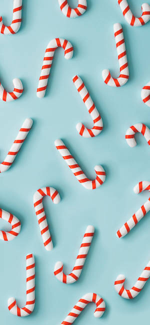 Kijiko cha candy cane pastel wallpaper — iPhone 18 Picha ya Ukuta