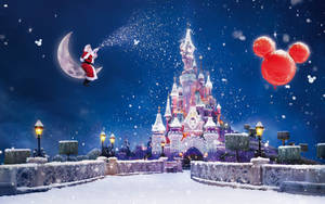 Kikaratasi cha meza cha Krismasi Disneyland Paris — Krismasi ya kompyuta ya mezani Picha ya Ukuta