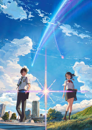 Kimi No Na Wa Taki and Mitsuha wallpaper — Oppo Pad 5 Matte Display Picha ya Ukuta