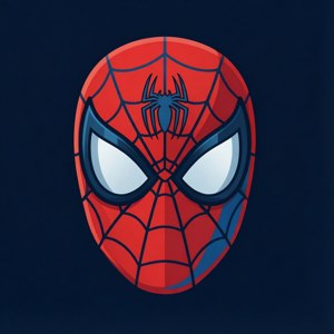 Aikoni ya vekta ndogo ya kinyago cha Spiderman chenye nembo ya buibui. — Spiderman Picha ya Ukuta